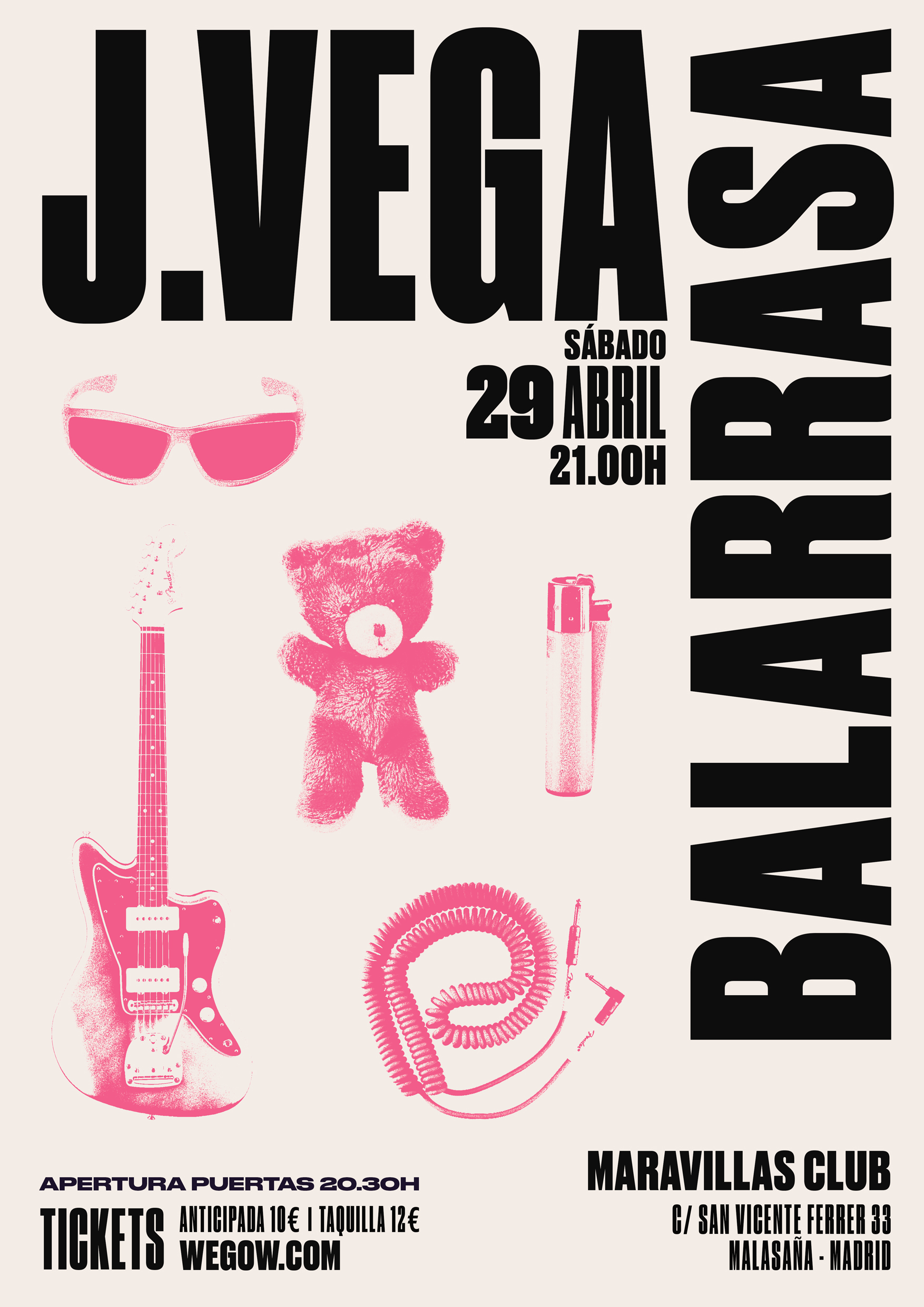 Fotografía promocional de J.Vega + Balarrasa en Maravillas Club