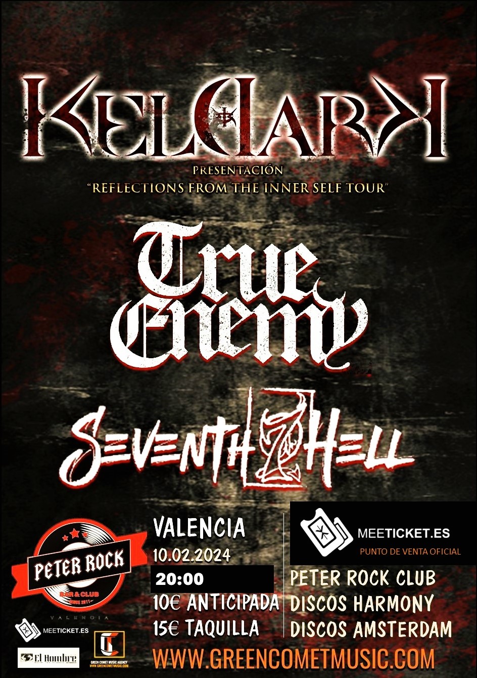 Fotografía promocional de KELDARK + TRUE ENEMY + SEVENTH HELL