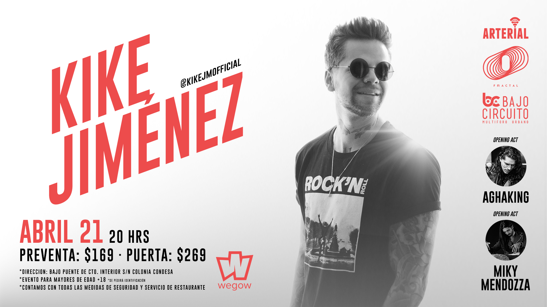 Fotografía promocional de Kike Jiménez en Bajo Circuito