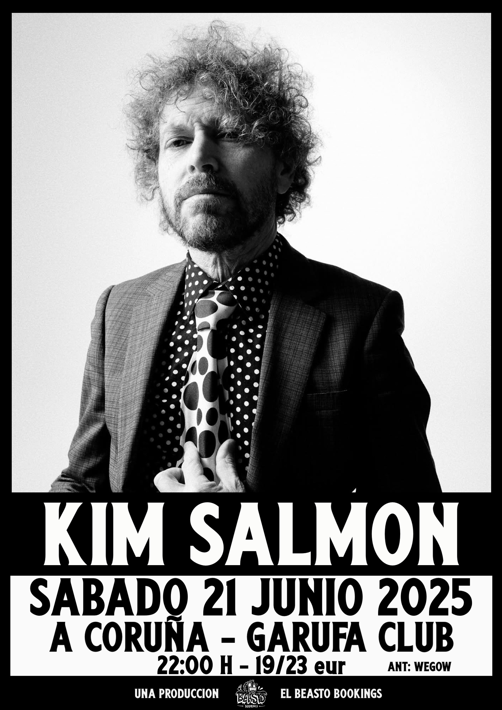 Fotografía promocional de Kim Salmon en A Coruña