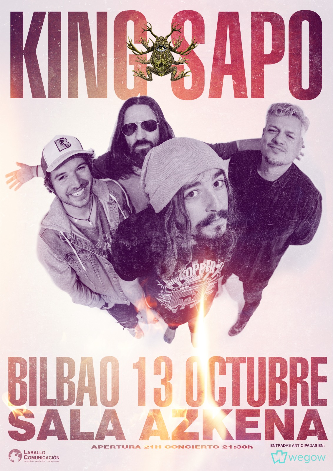 Fotografía promocional de King Sapo en Bilbao / sala Azkena