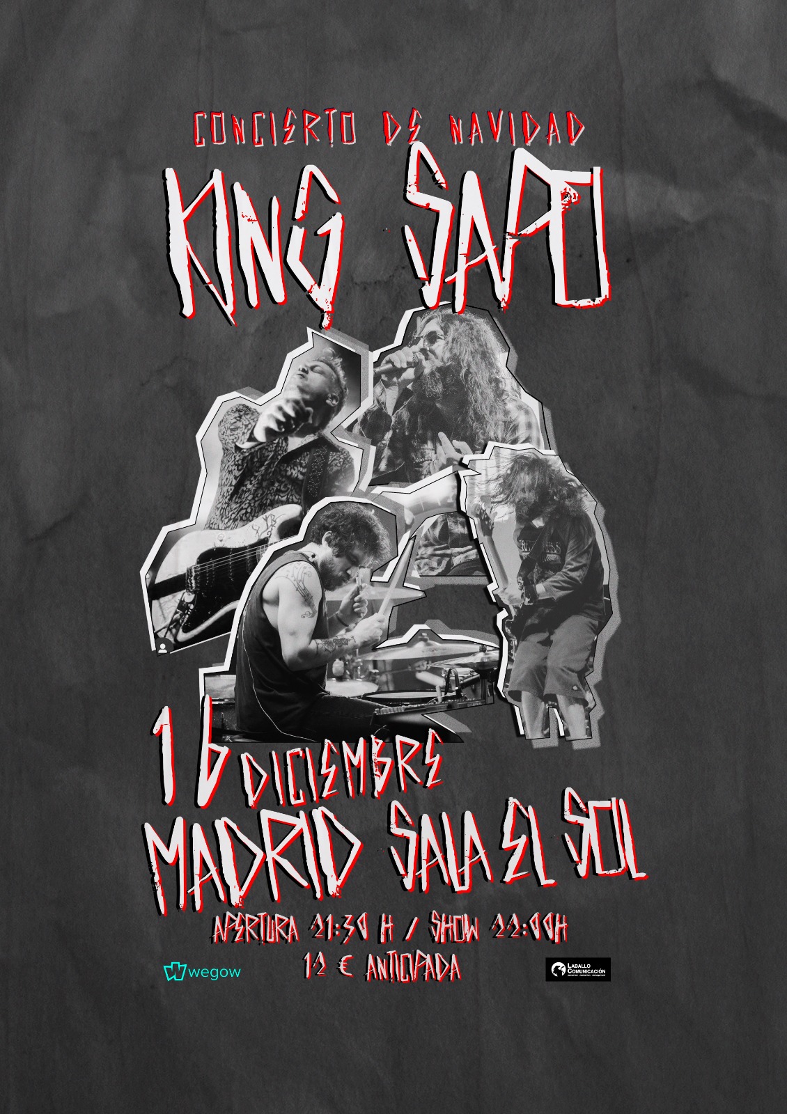 Fotografía promocional de KING SAPO / Madrid / Concierto de Navidad en sala EL Sol