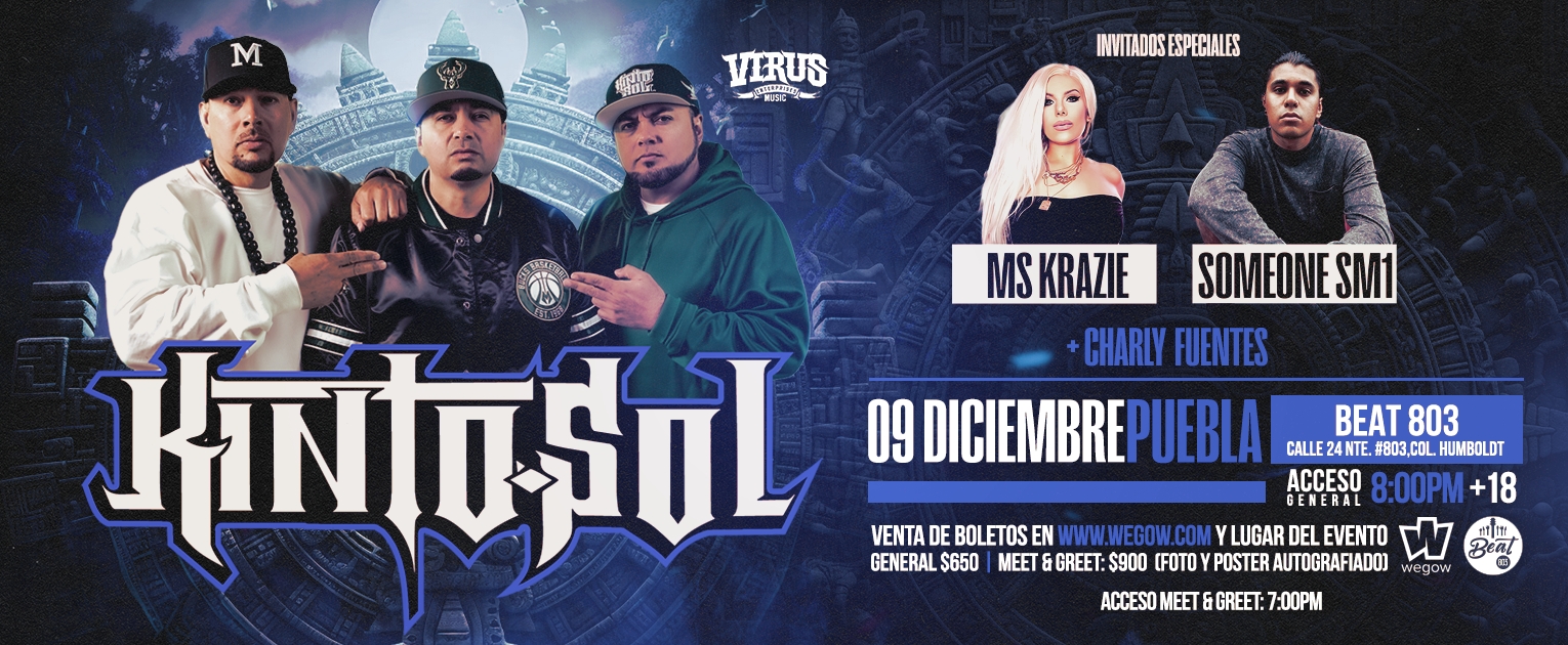 Fotografía promocional de Kinto Sol en Puebla