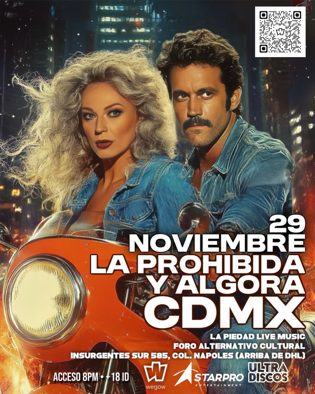 Fotografía promocional de La Prohibida & Algora En Concierto