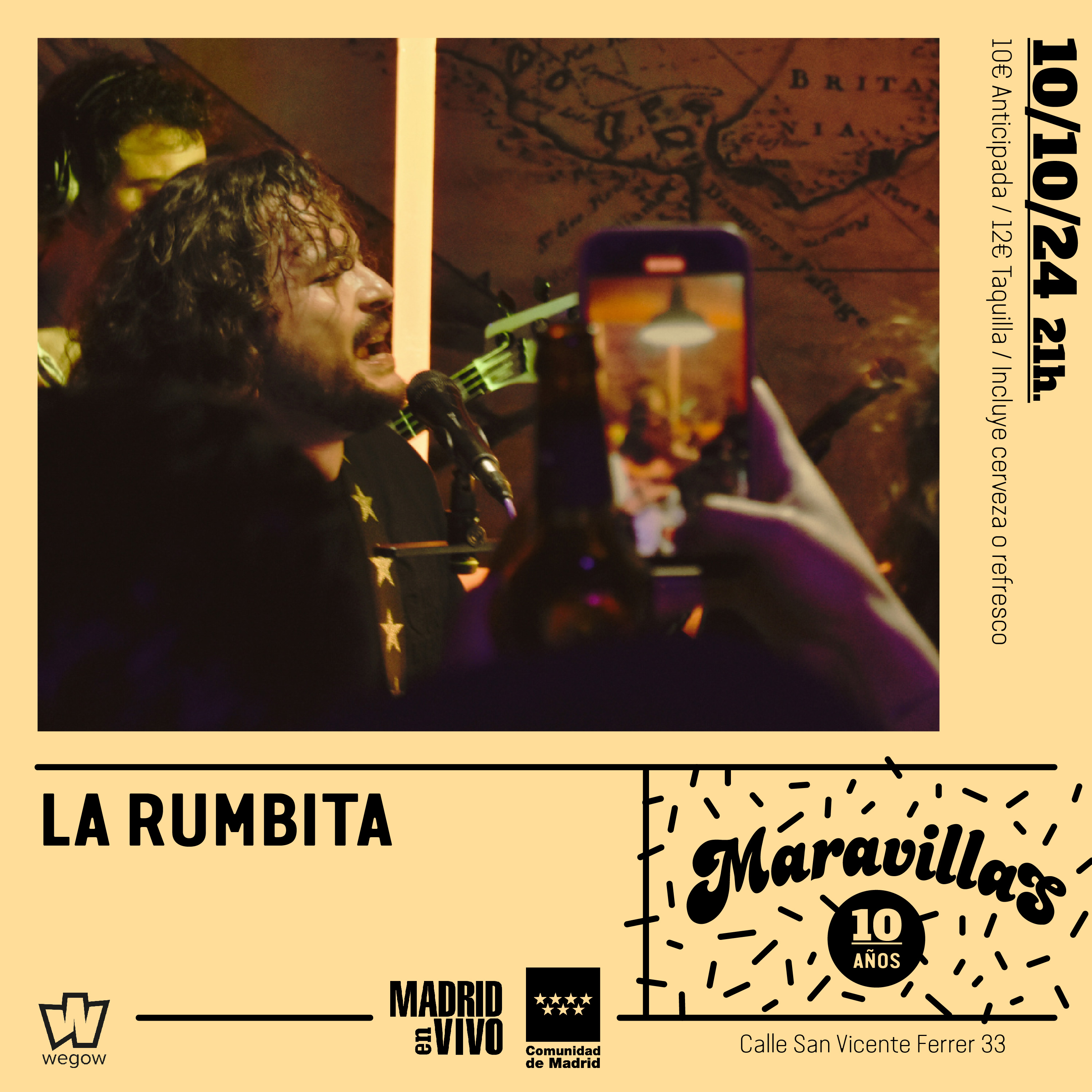 Fotografía promocional de La Rumbita en Maravillas Club