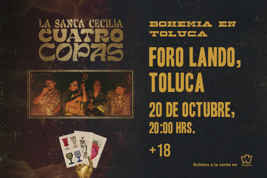 Fotografía promocional de LA SANTA CECILIA BOHEMIA EN TOLUCA