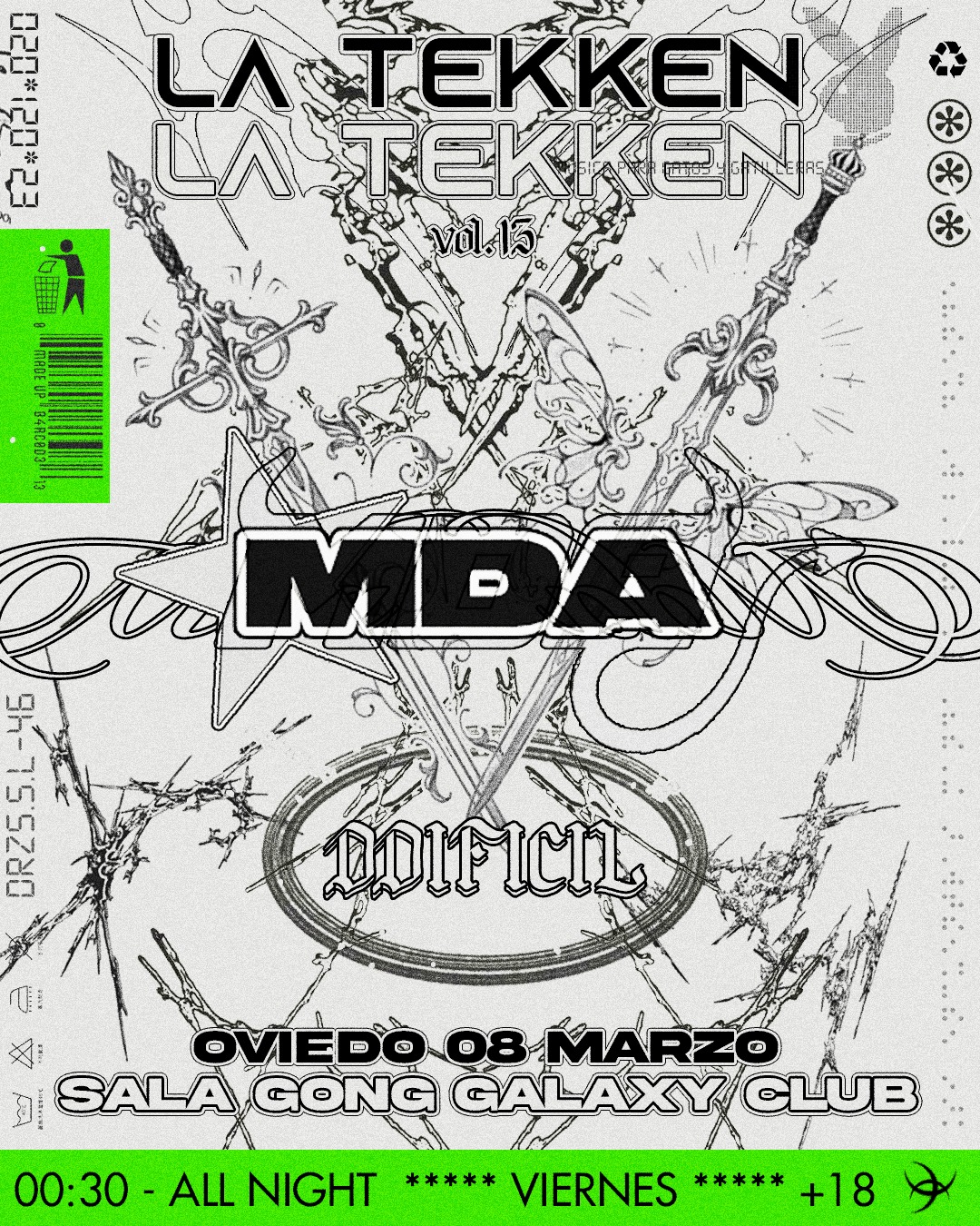 Fotografía promocional de La Tekken Vol.13  MDA + DDIFICIL