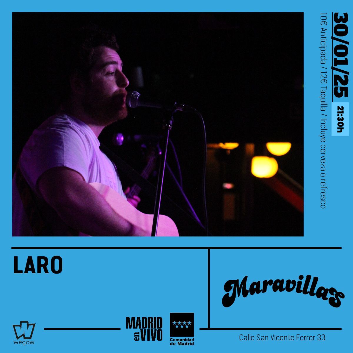 Fotografía promocional de Laro en Maravillas