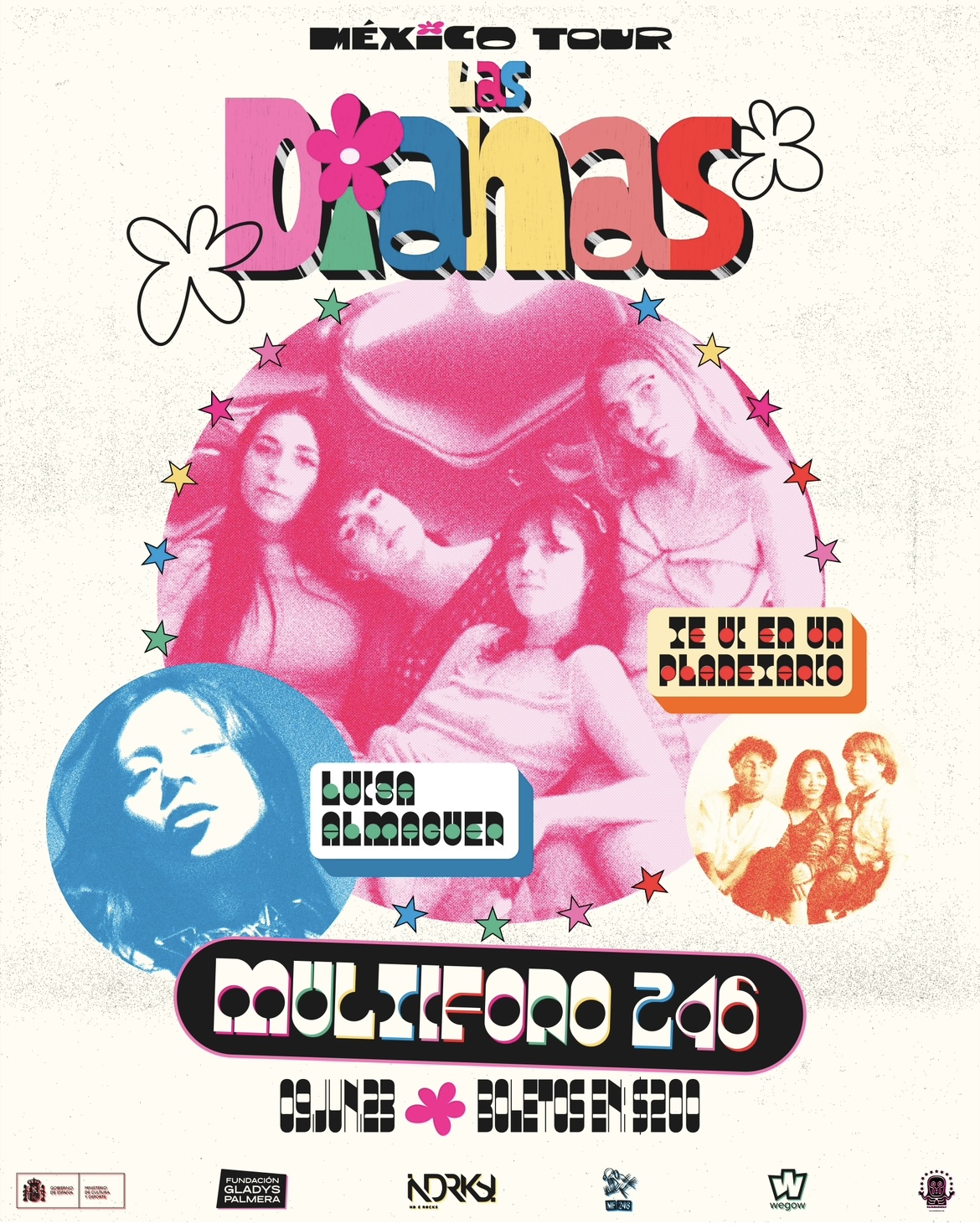 Fotografía promocional de Las Dianas + Luisa Almaguer + Te vi en un Planetario en Multiforo 246