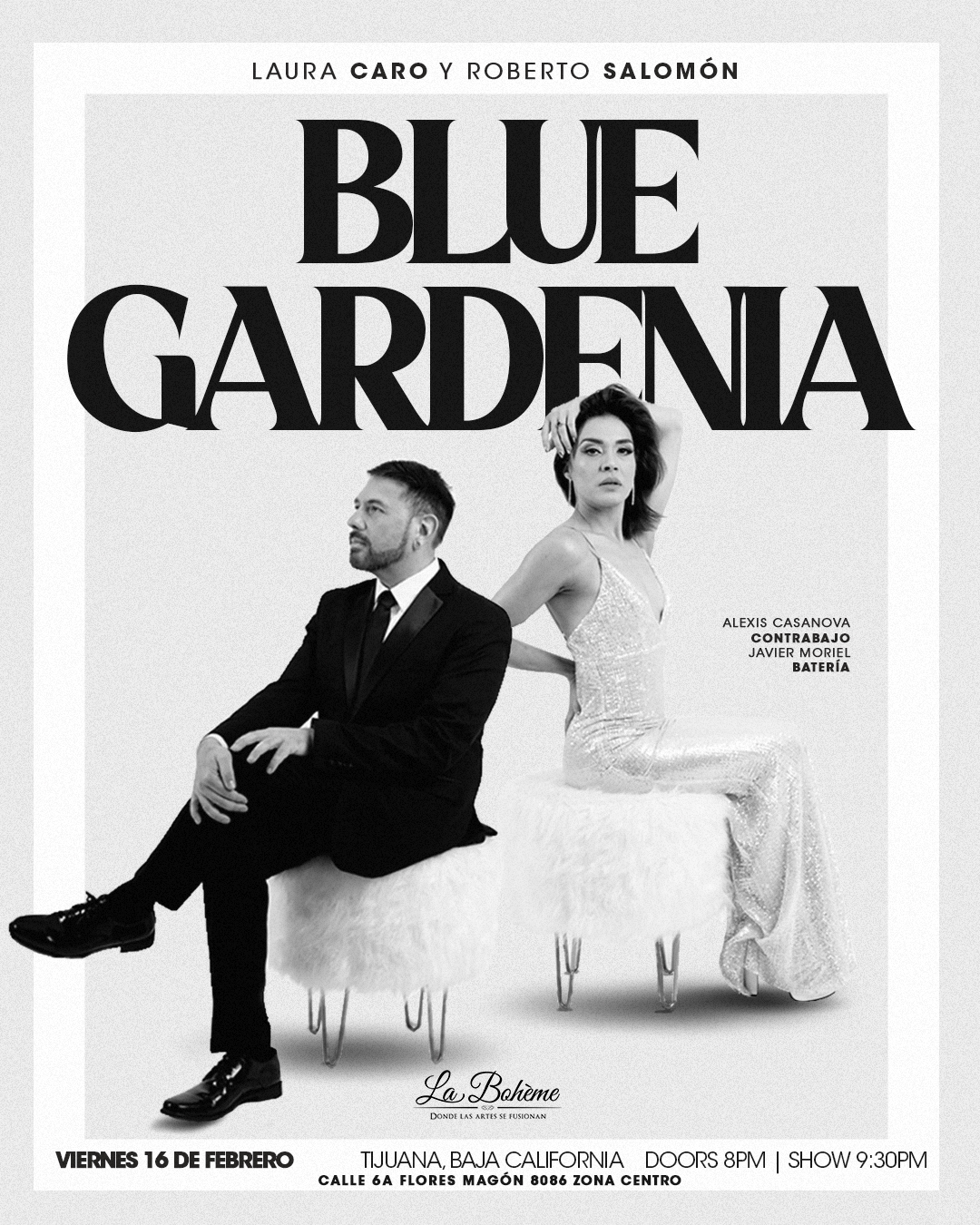 Fotografía promocional de Laura Caro y Roberto Salomón en Tijuana