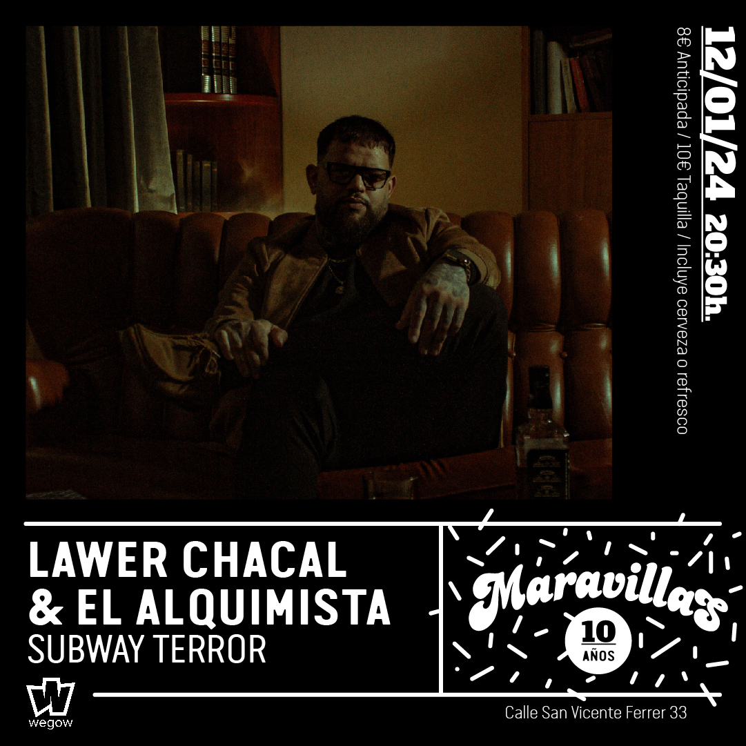 Fotografía promocional de Lawer Chacal & El Alquimista + Subway Terror en Maravillas Club