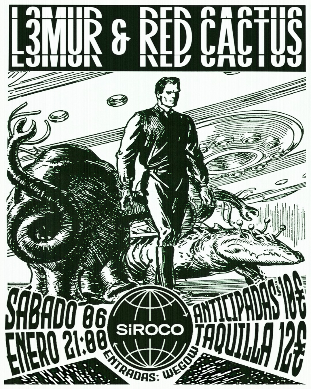 Fotografía promocional de Lemur & Red Cactus en la sala Sirco de Madrid