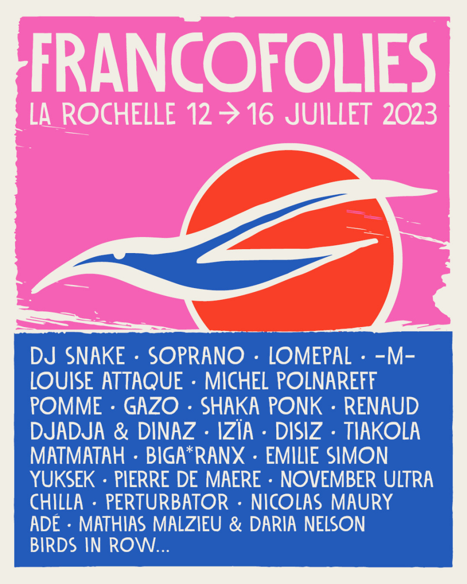 Promotional photograph of Les Francofolies de la Rochelle Festival 2023.