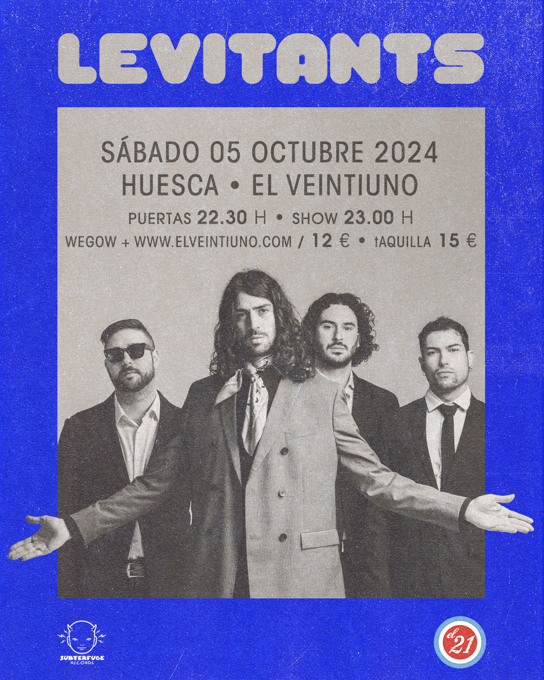 Fotografía promocional de LEVITANTS EN HUESCA ( El Veintiuno)