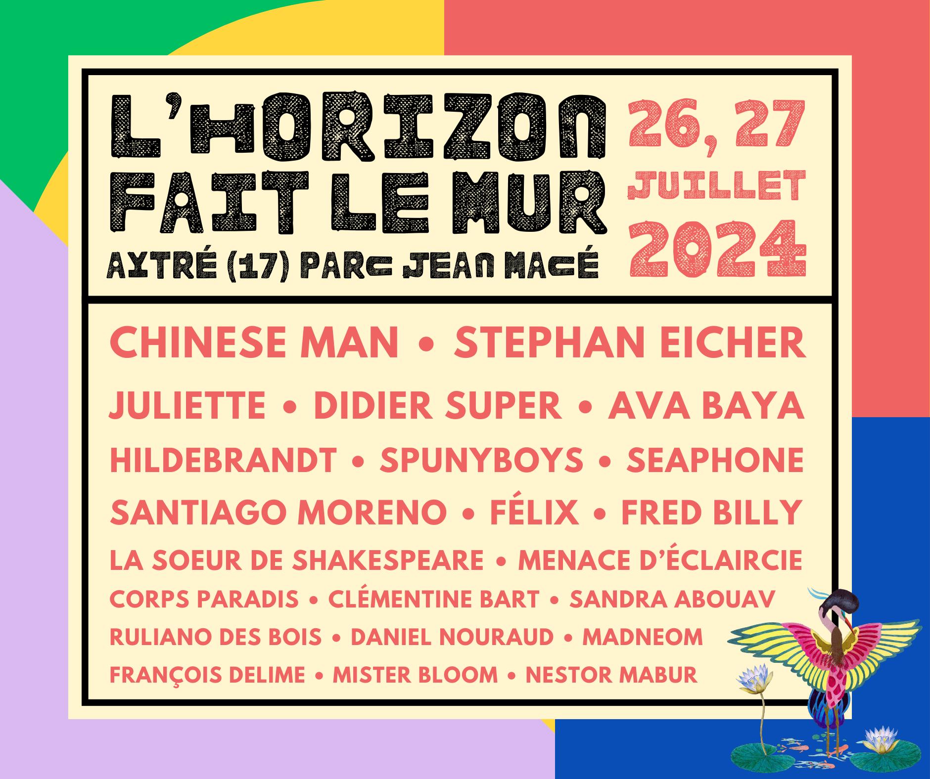 Photographie promotionnelle de L'Horizon Fait Le Mur Festival 2024.