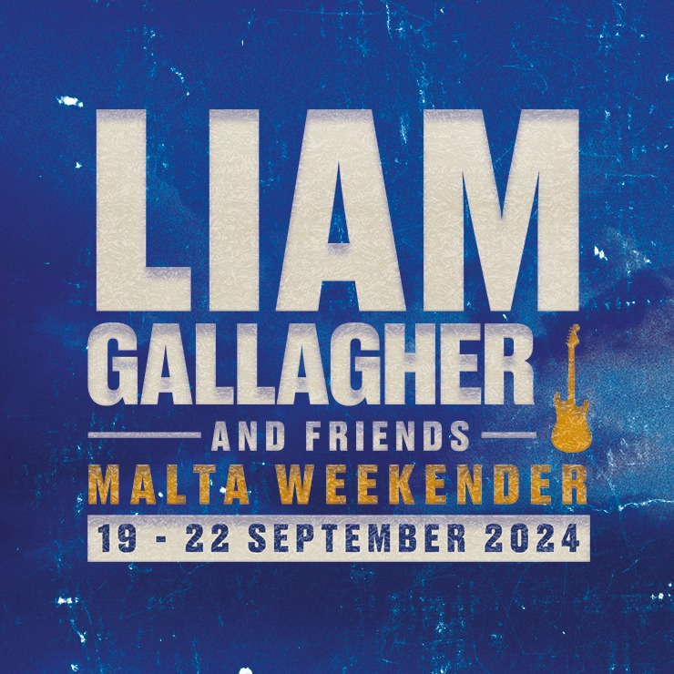 Promotional photograph of Liam Gallagher & Friends Malta Weekender.