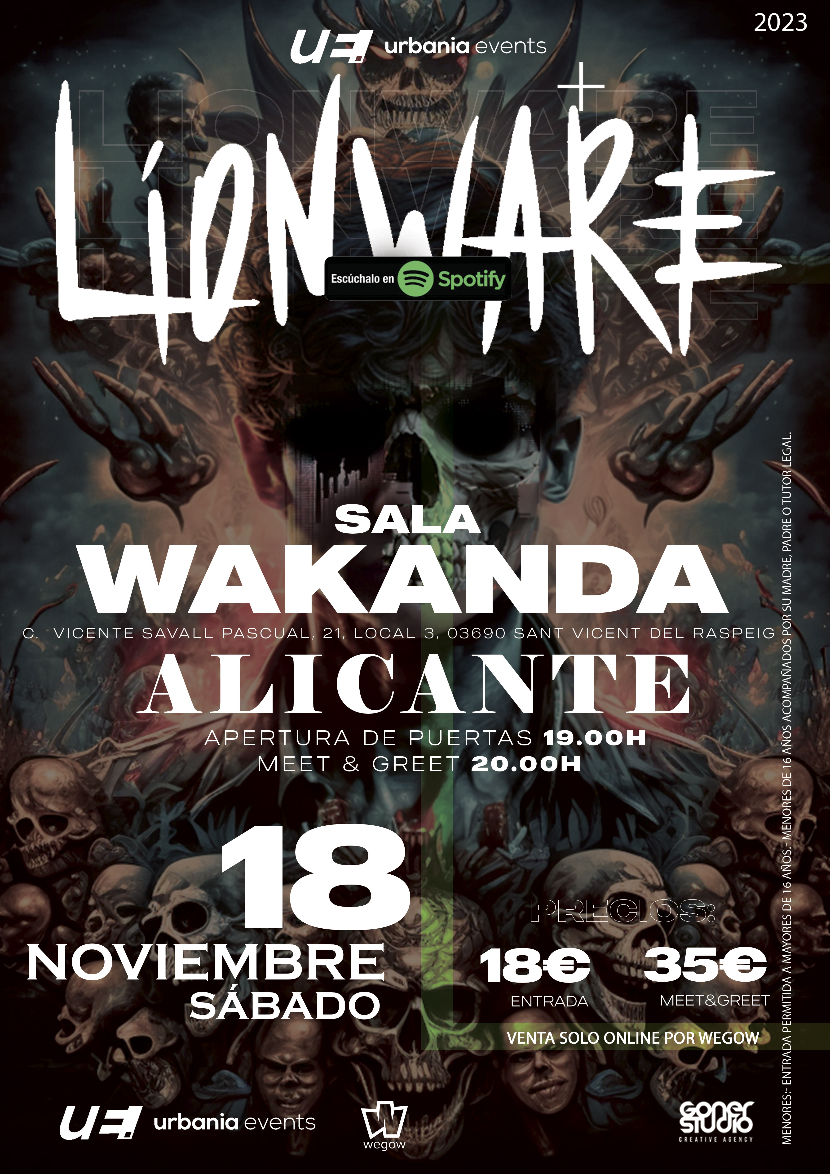 Fotografía promocional de Lionware en concierto en Alicante