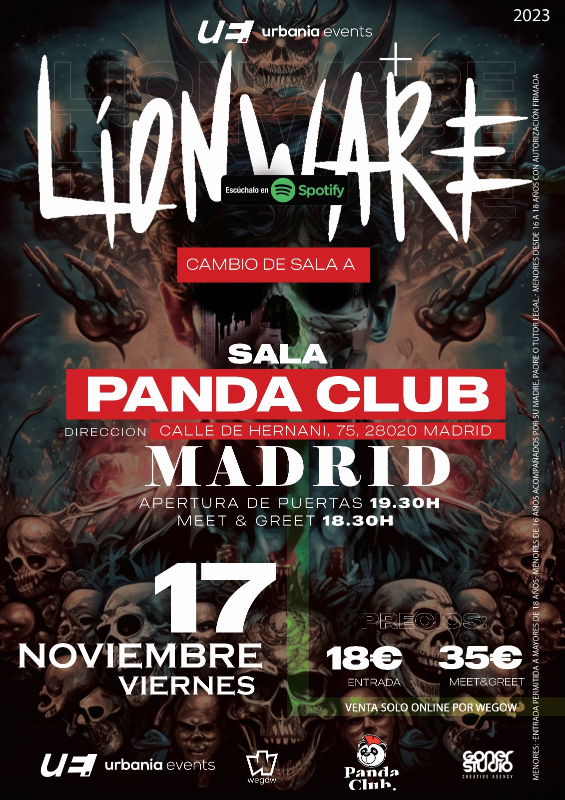 Fotografía promocional de Lionware en concierto en Madrid