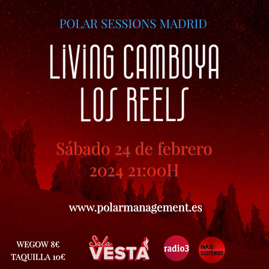 Promotional photograph of LIVING CAMBOYA & LOS REELS en Madrid.