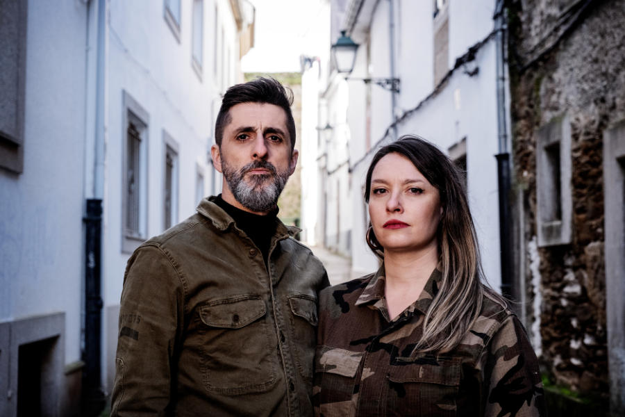 Fotografía promocional de Loita Amada en Santiago de Compostela