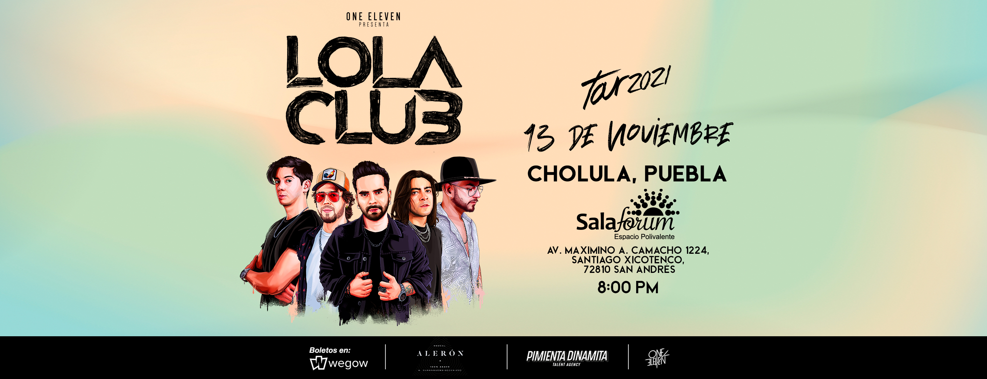 Lola Club concert tickets for Forum Coffee Puebla, Puebla Saturday, 13  November 2021 | Wegow Sweden