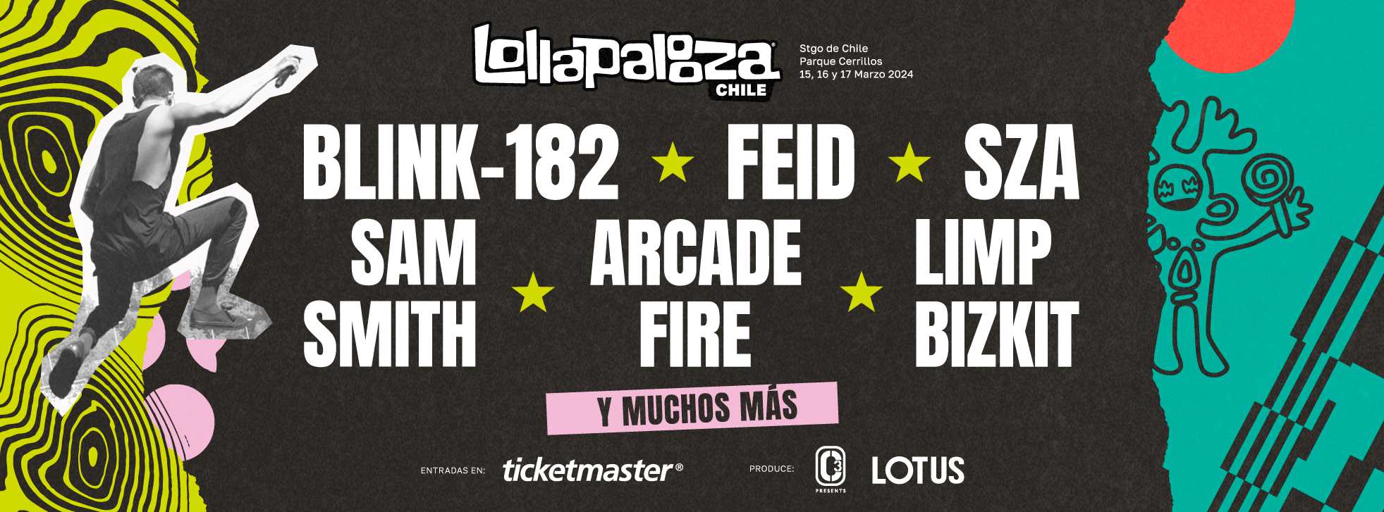 Fotografia promocional de Lollapalooza Chile 2024.