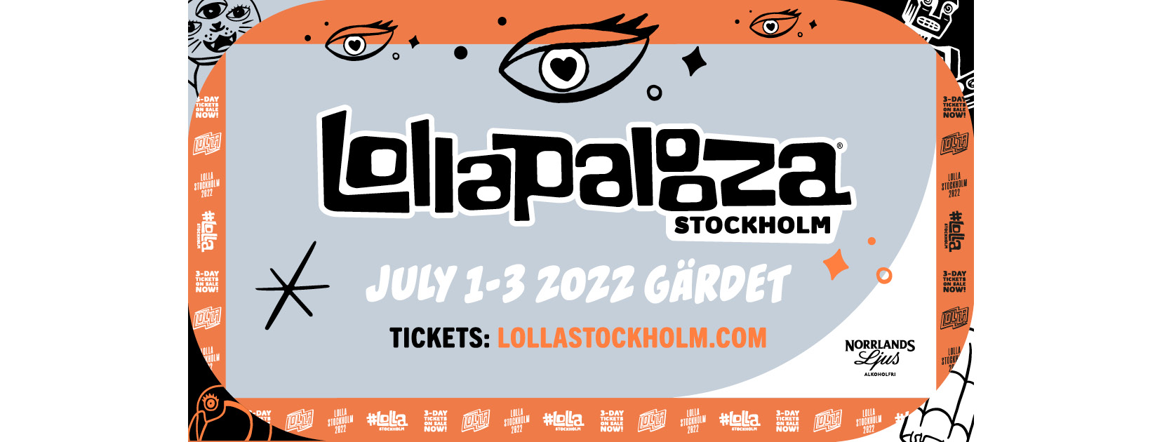 Promotional photograph of Lollapalooza Stockholm 2022.