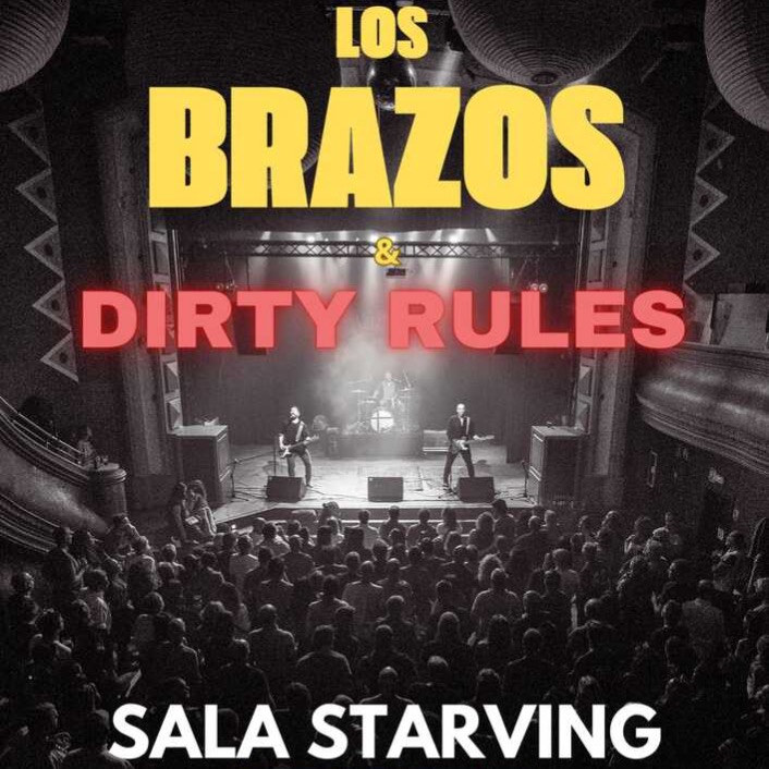 Fotografía promocional de Los Brazos + Dirty Rules en Madrid (Sala Starving)