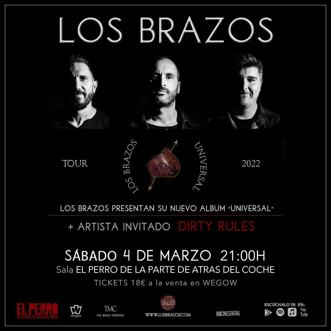 Fotografía promocional de Los Brazos + Dirty Rules