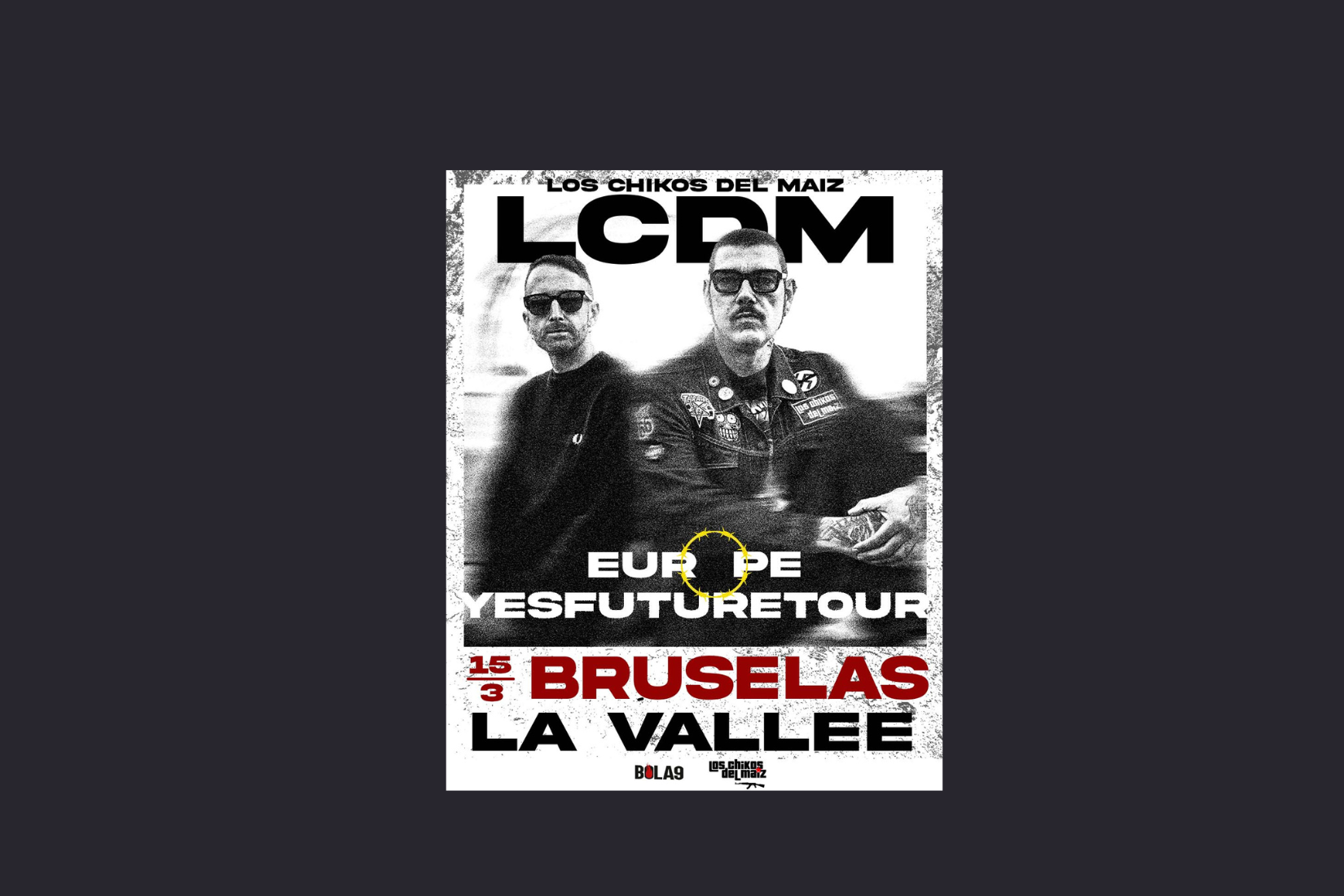 Fotografía promocional de Los Chikos del Maíz en Bruselas