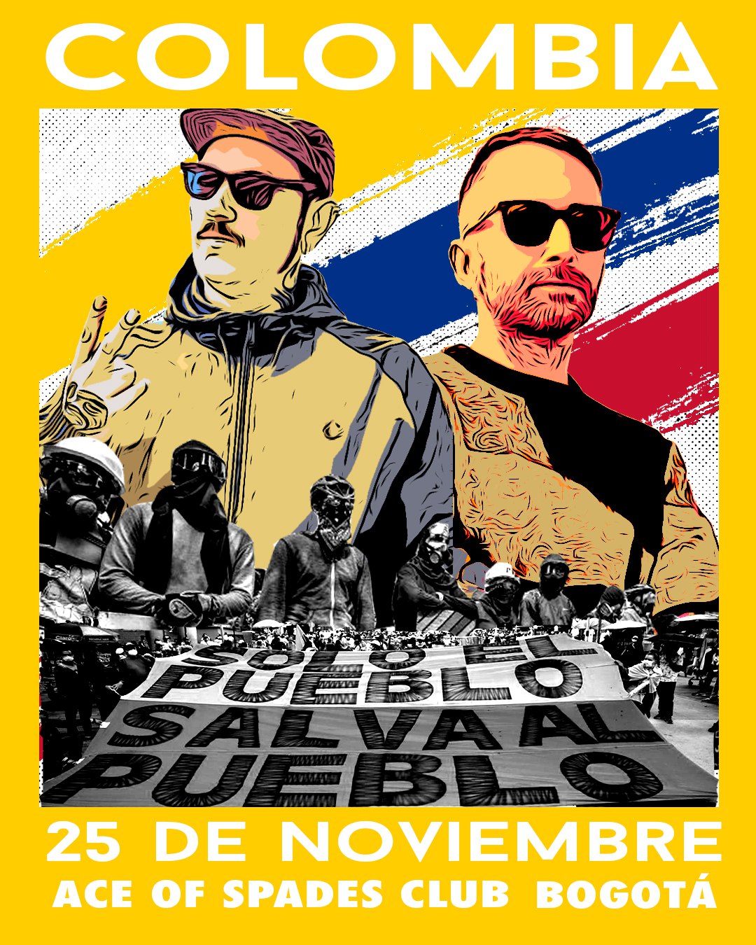 Promotional photograph of Los Chikos del Maíz en Colombia.