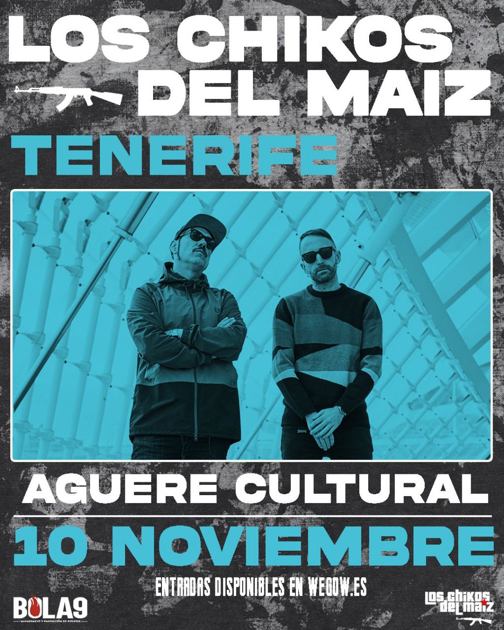 Fotografía promocional de Los Chikos del Maíz en Tenerife