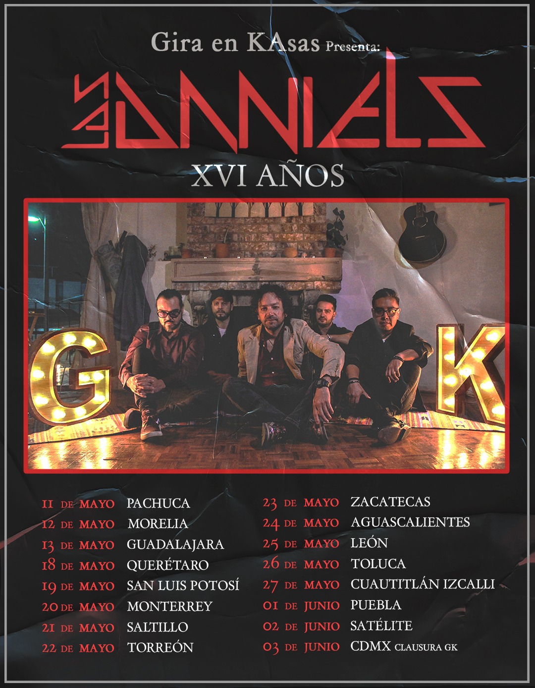 Fotografía promocional de Los Daniels Gira en KAsas Guadalajara