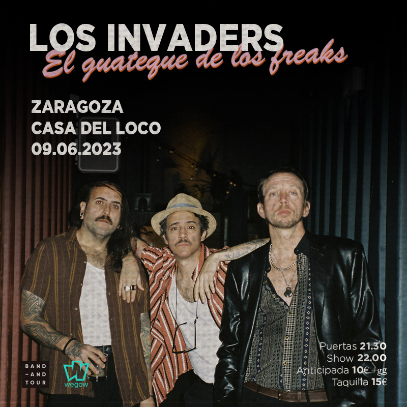 Fotografía promocional de Los Invaders en Zaragoza - Casa del loco