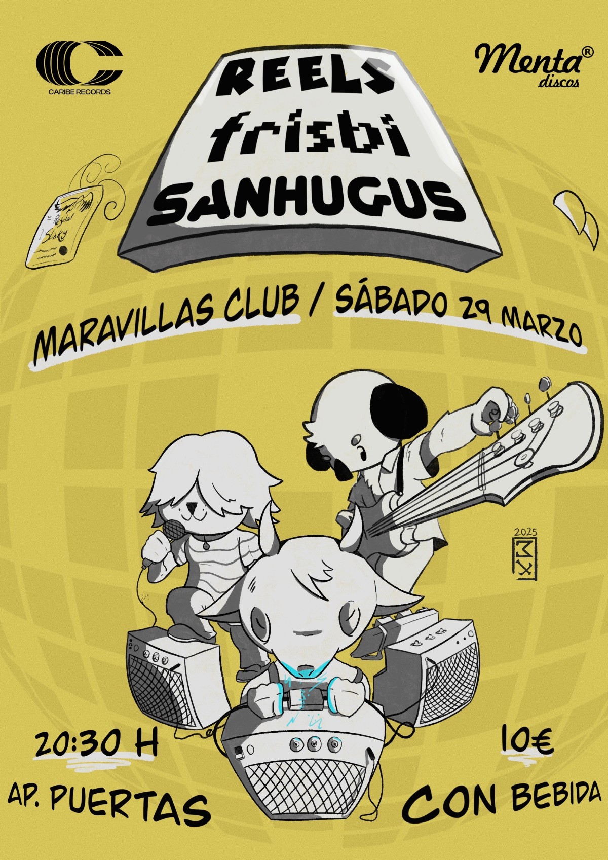 Fotografía promocional de Los Reels + Frisbi + Sanhugus