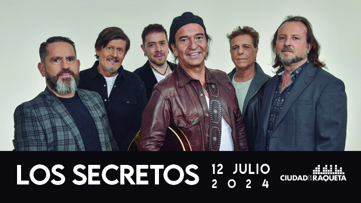 Fotografía promocional de Los Secretos en el Festival Solidario de Música Ciudad Raqueta