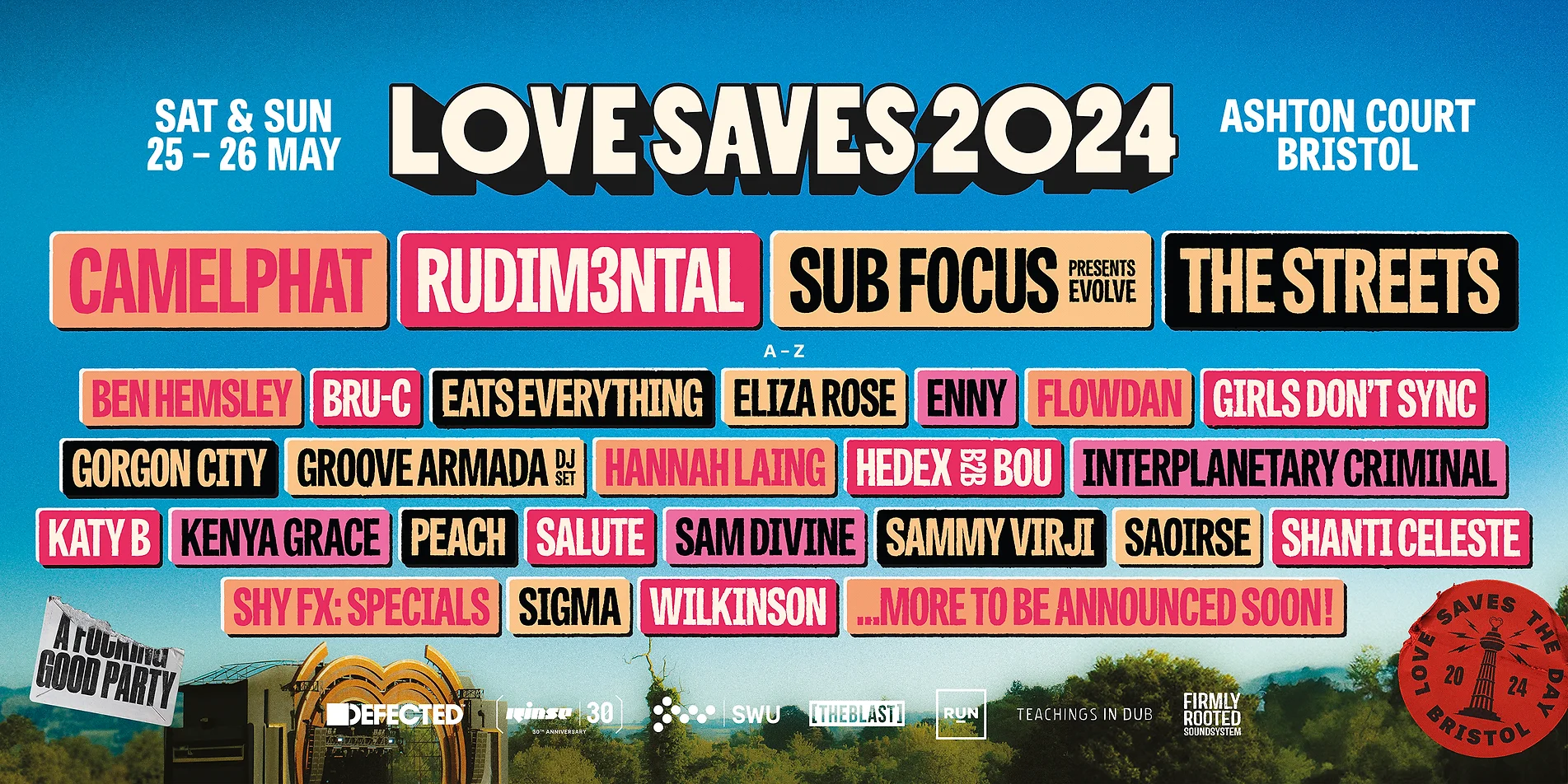 Promotional photograph of Love Saves the Day Festival 2024.