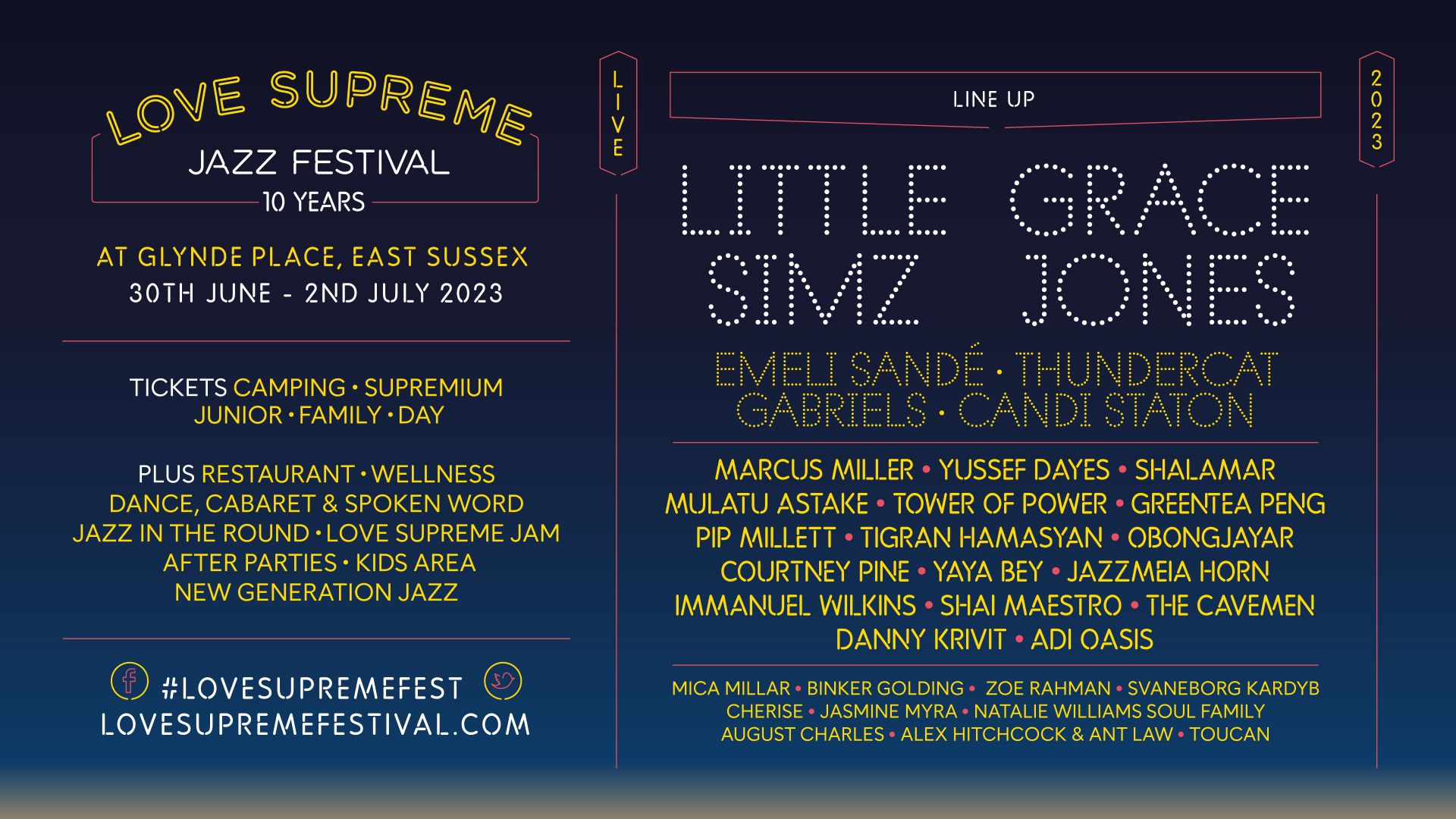 Promofoto von Love Supreme Festival 2023.