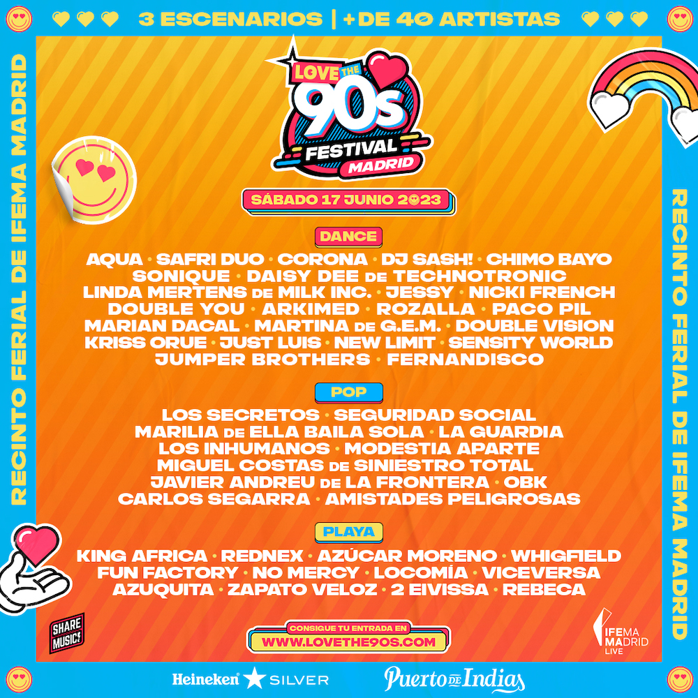 Fotografia promozionale di Love The 90s Festival Madrid 2023.