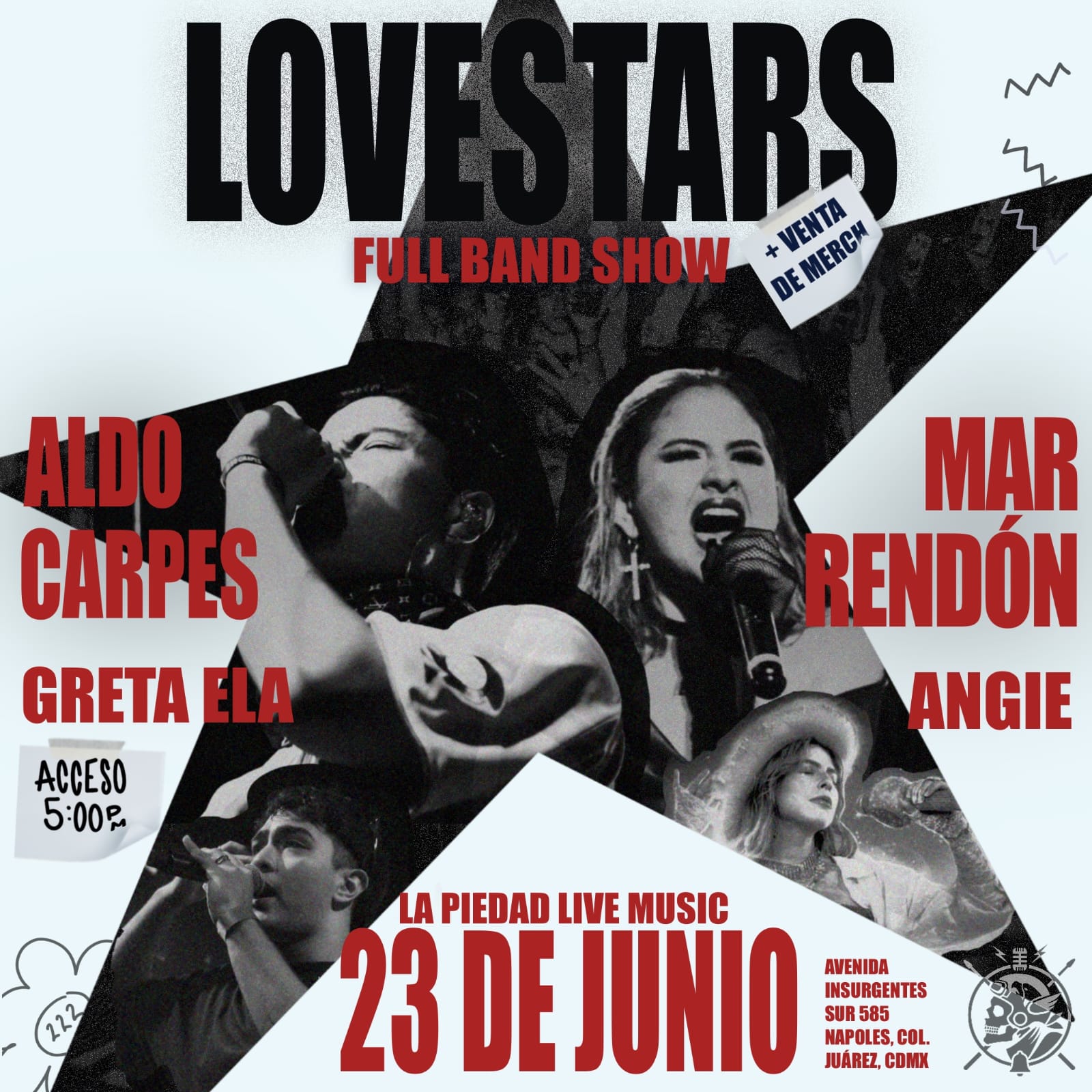 Fotografía promocional de LOVESTARS - Aldo Carpes+Mar Rendón+Greta Ela+Angie
