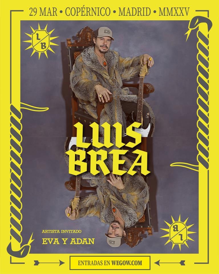 Fotografía promocional de Luis Brea con Banda + Eva y Adán en Madrid