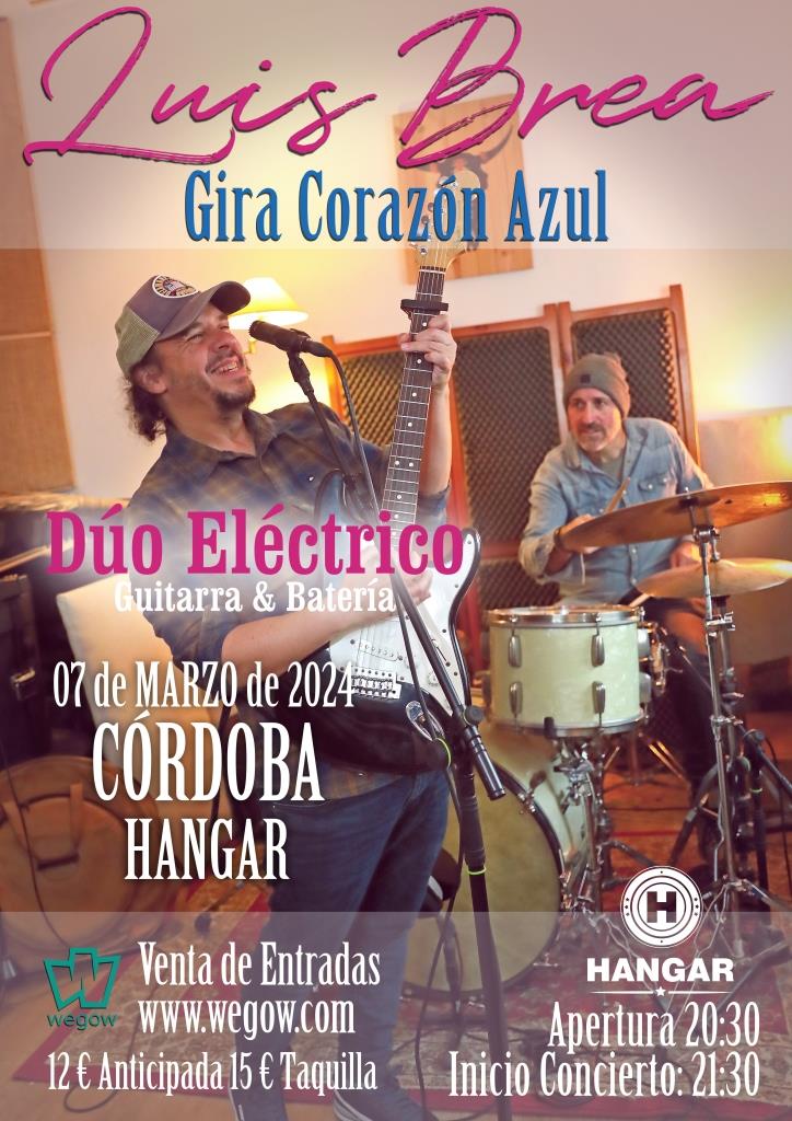 Fotografía promocional de Luis Brea Córdoba 7 marzo 2024 Dúo Eléctrico