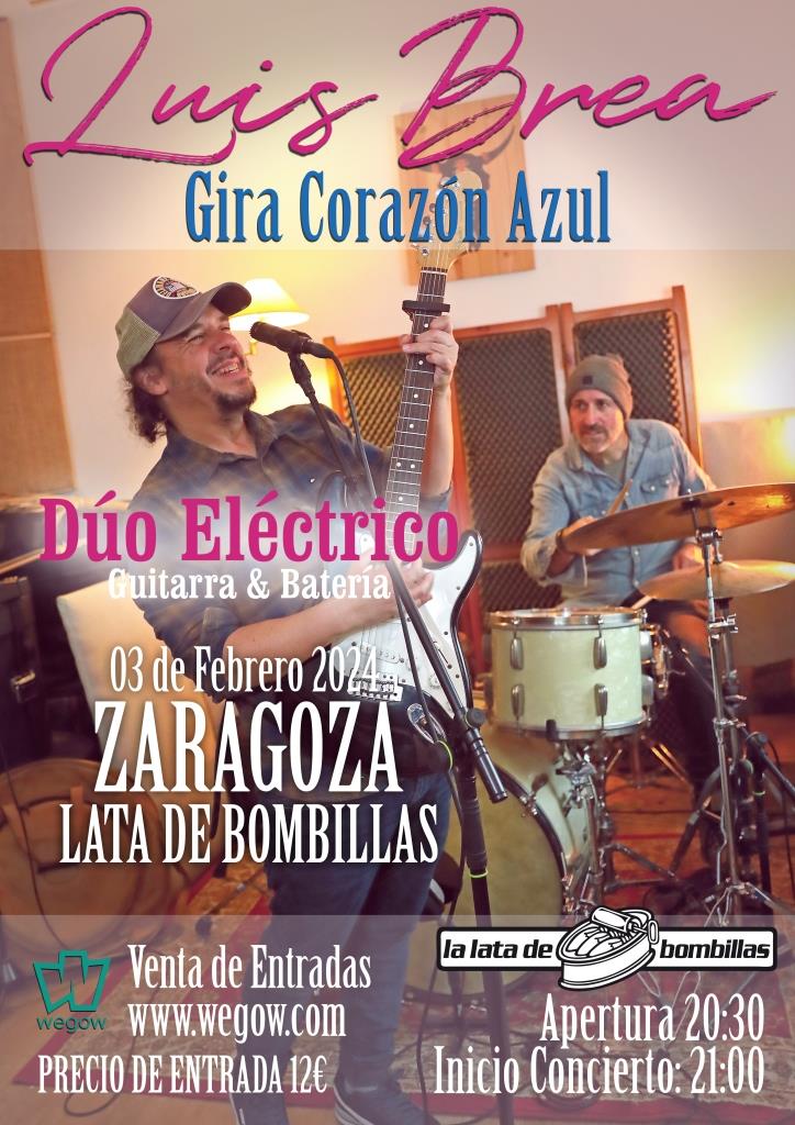 Fotografía promocional de Luis Brea Zaragoza Dúo Eléctrico 3 feb 2024
