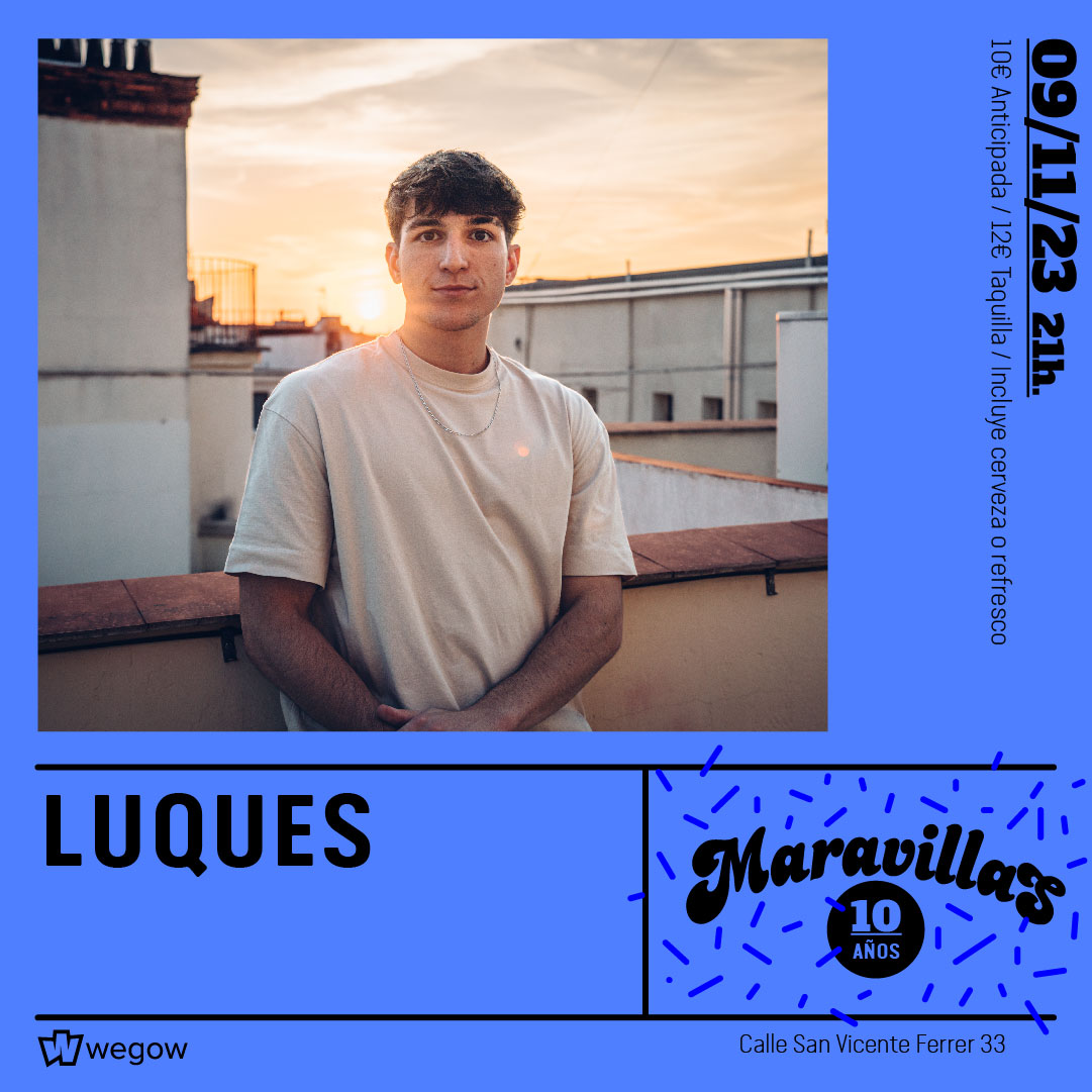 Fotografía promocional de Luques en Maravillas Club