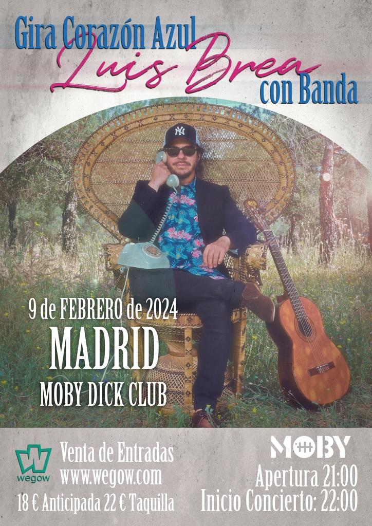 Fotografía promocional de Luis Brea con Banda Madrid 9 febrero 2024