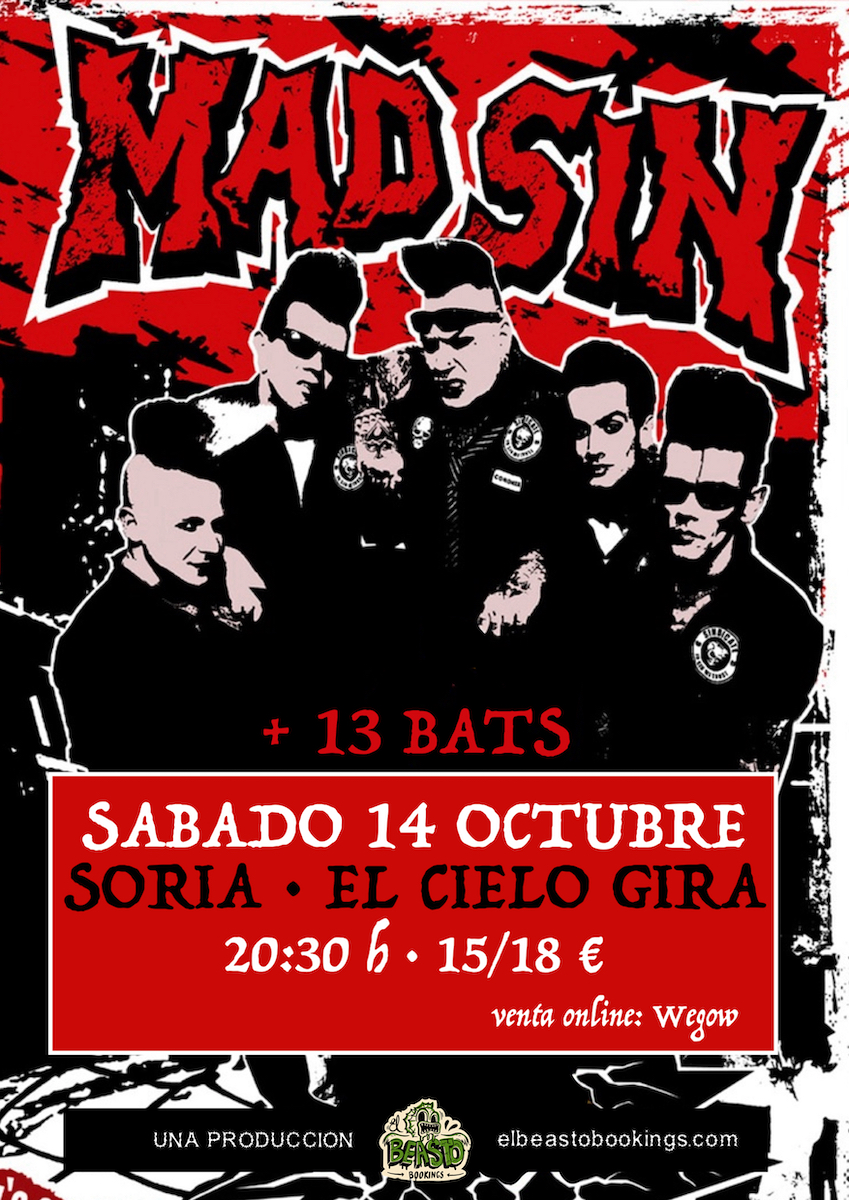 Fotografía promocional de Mad Sin + 13 Bats en Soria