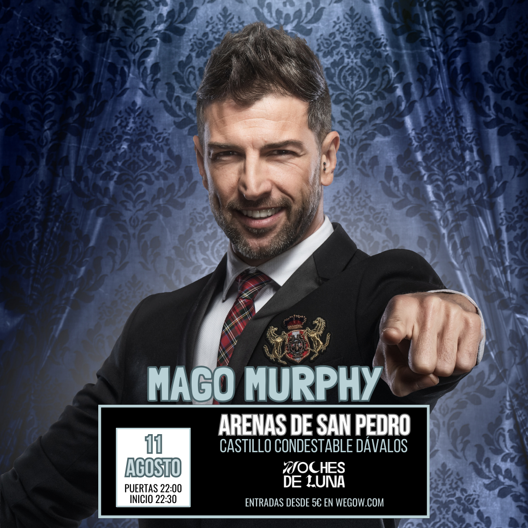 Fotografía promocional de Mago Murphy en Noches de Luna de Arenas de San Pedro (Ávila)