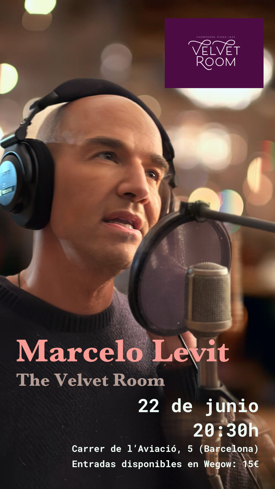Fotografía promocional de Marcelo Levit en Barcelona