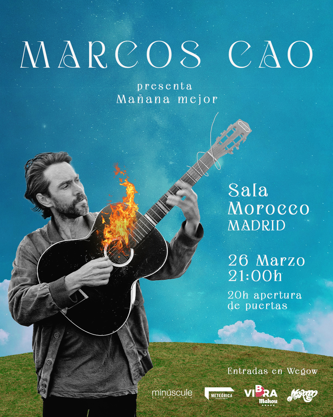 Fotografía promocional de MARCOS CAO en concierto en Madrid