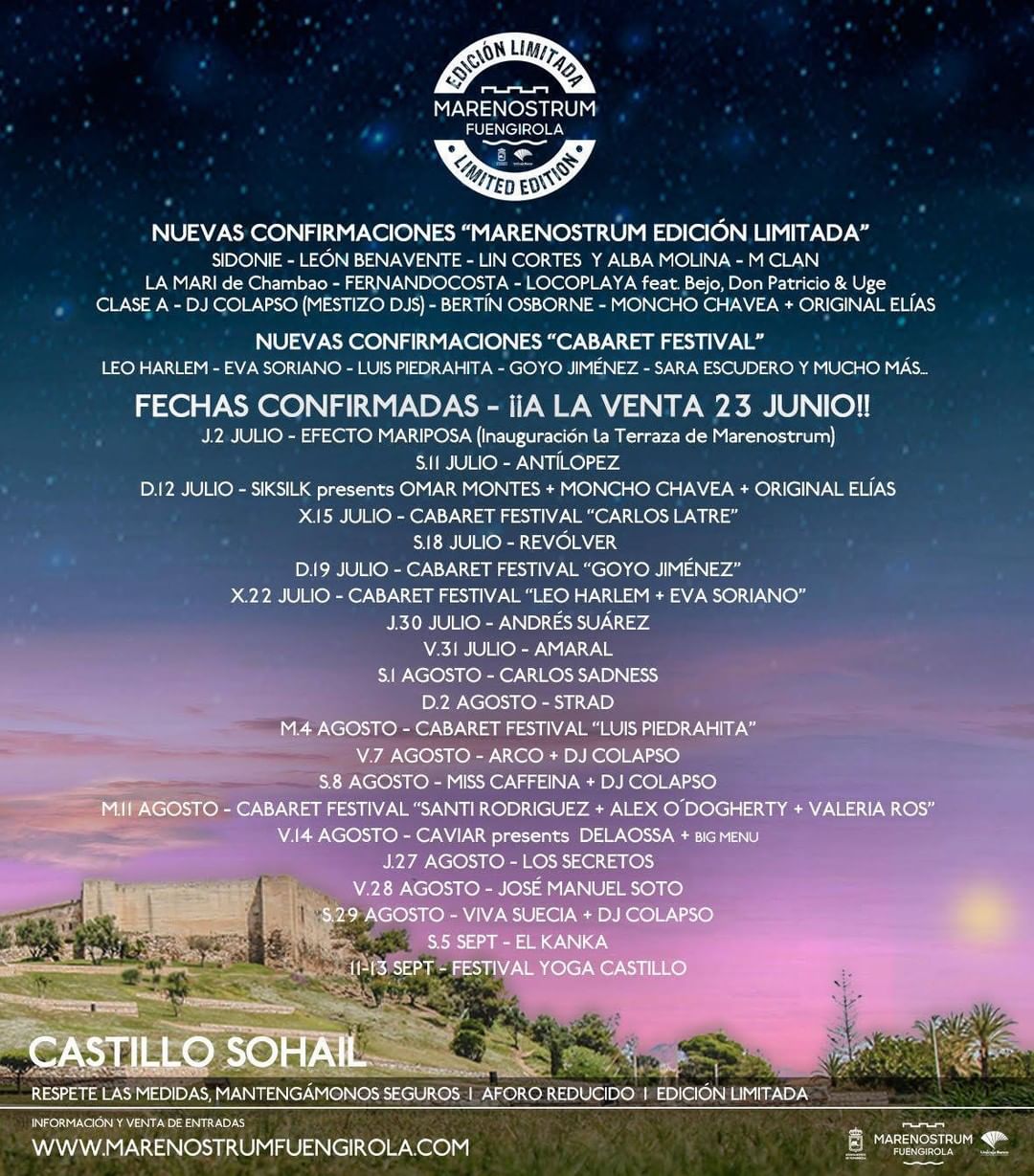 Marenostrum Fuengirola 2020. Tickets, lineup, bands for Marenostrum  Fuengirola 2020 | Wegow Spain